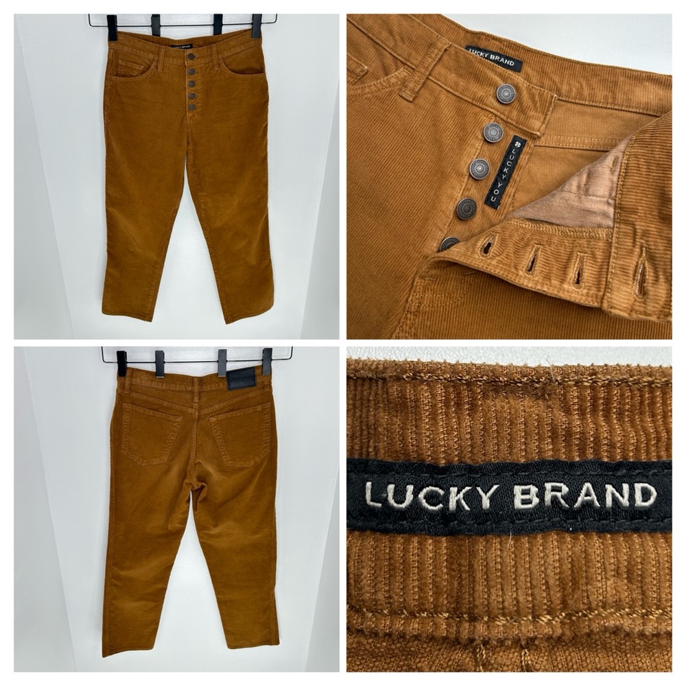 Lucky‎ Brand Authentic Straight Crop Corduroy Jeans 8/29 Button Front 30x26.5